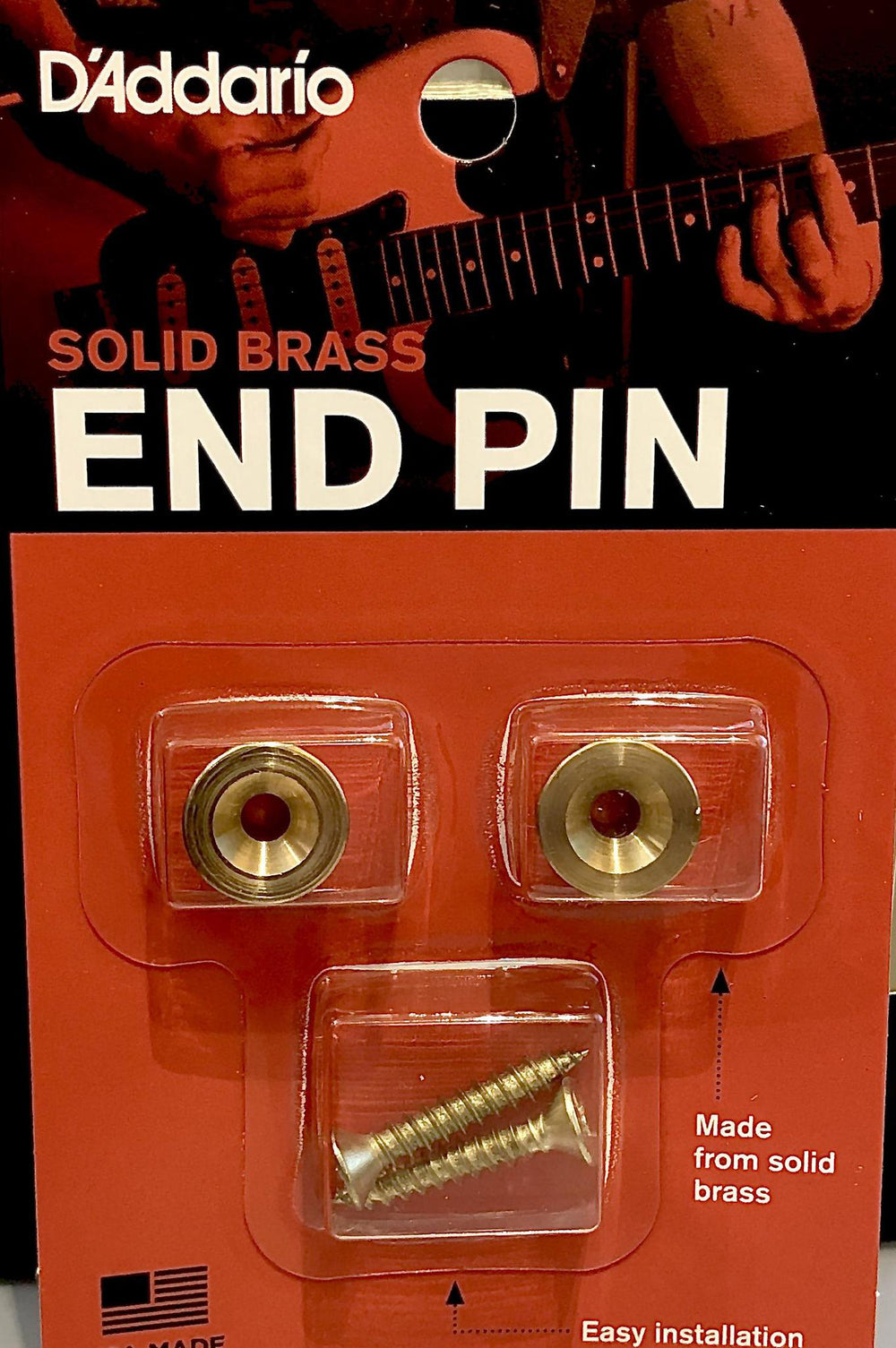 D'Addario BRASS END PIN Gold PWEP302 - British Audio