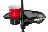 Gator Frameworks Microphone Stand Accessory Tray with Drink Holder and Guitar Pick Tab - British Audio