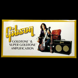 Vintage Joe Perry Aerosmith Gibson Les Paul & Super Goldtone GA-30RV Sign -