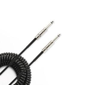 D'Addario Coiled Instrument Cable - Black - British Audio