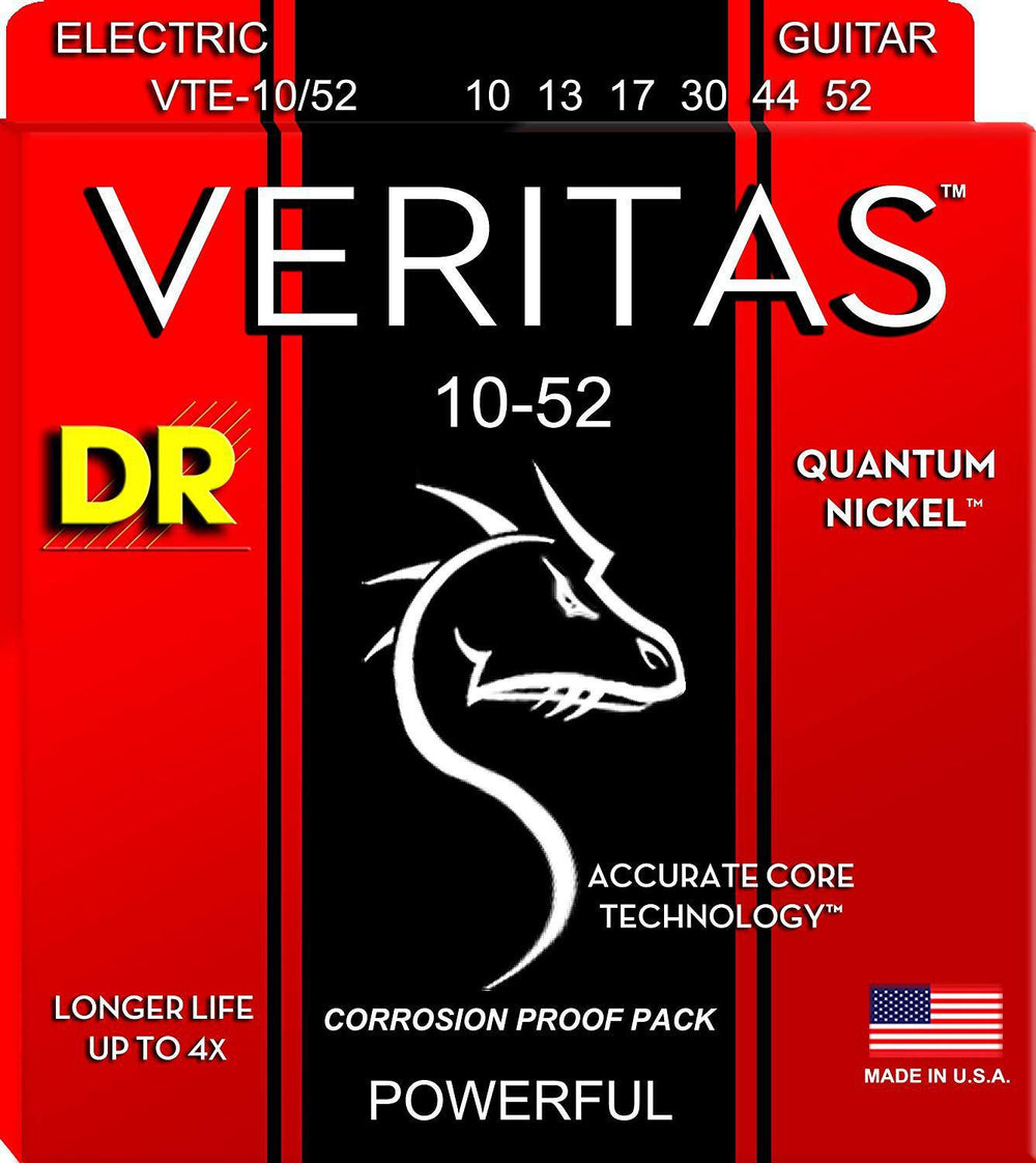 VERITAS 10-52 DR Strings Accurate Core Technology Big and Heavy Electric Guitar Strings - British Audio