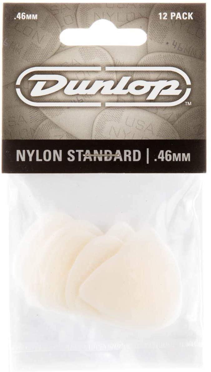 Dunlop 44P.46mm Nylon Standard Guitar Picks, 12-Pack