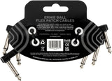 Ernie Ball Flex Patch Cable 3in - Black - 3 Pack