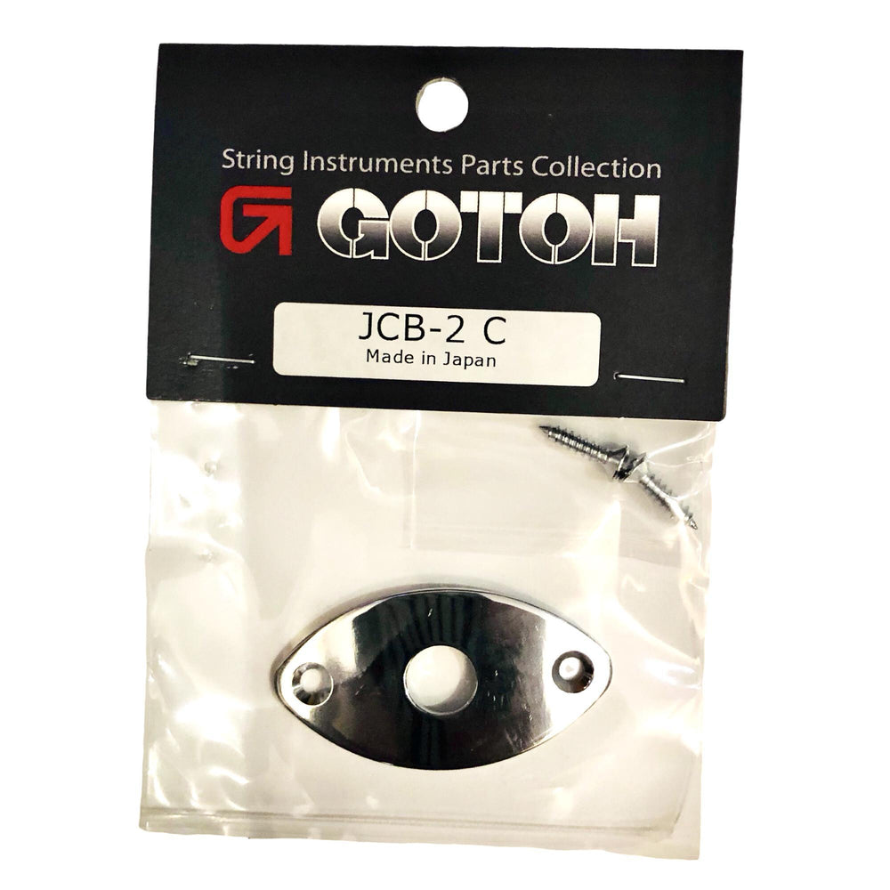 Gotoh JCB-2 C Football Shaped Edge Mount Jack Plate -Nickel