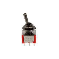Allparts  On-On-On Mini Switch DPDT, flat bat, with mounting hardware Chrome EP-0080-010 or Black Switches EP-0080-003