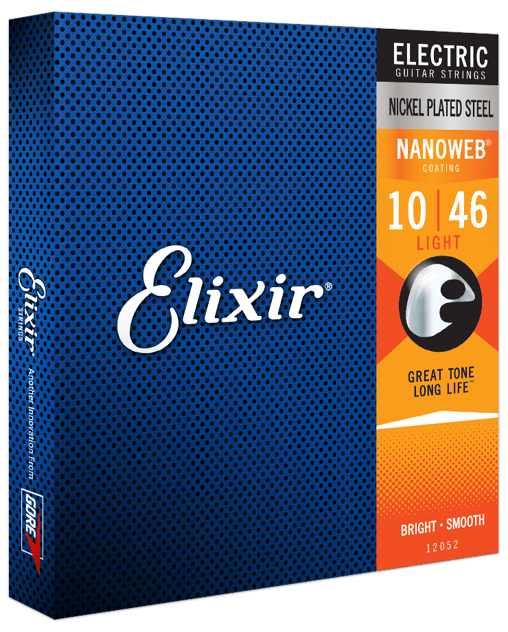 Elixir Electric Guitar Strings | Nickel Plated Steel | NANOWEB® Coating | Light (.010-.046)