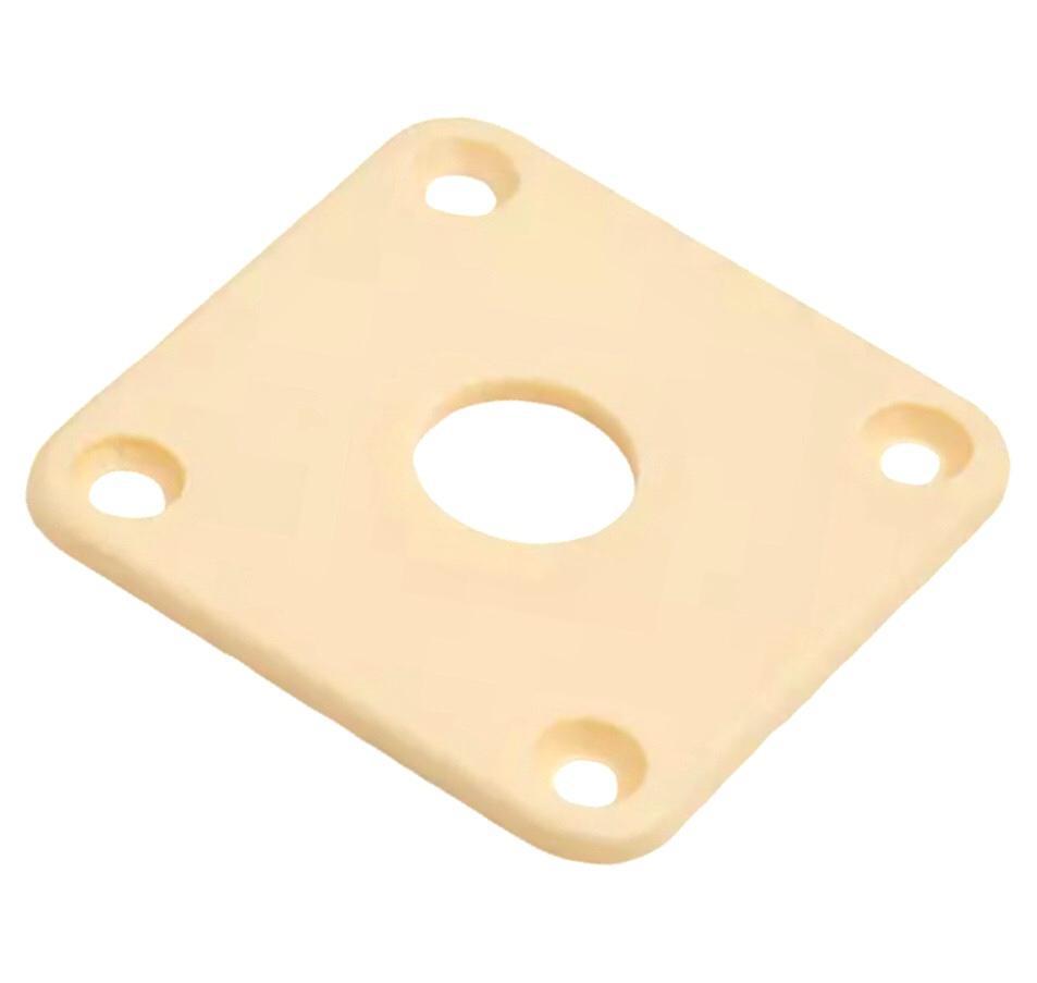 Plastic Jack Plate for Gibson® Les Paul® Black or Cream