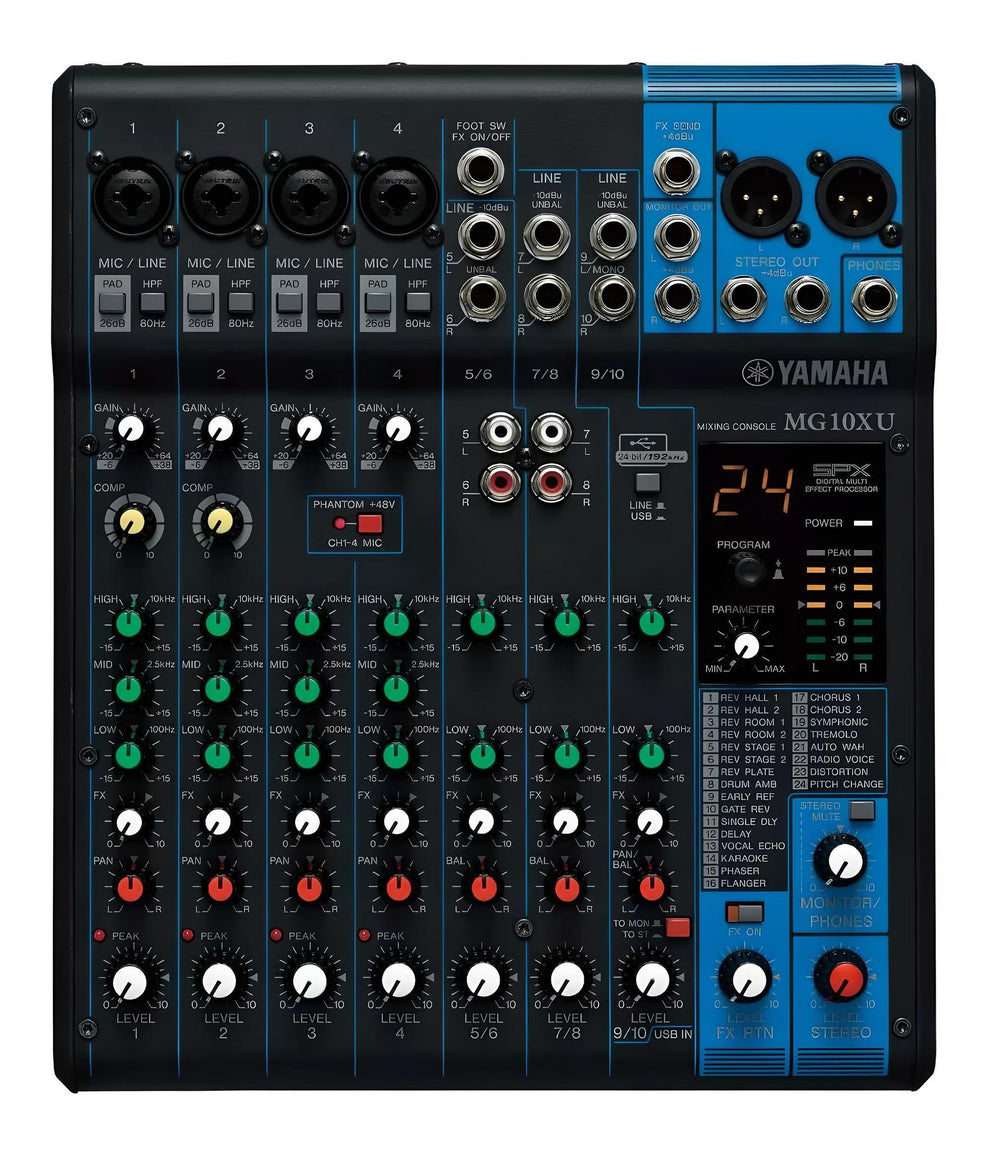 Yamaha MG10XU 10-Input Stereo Mixer with SPX Effects