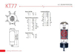 JJ KT77 | Premium Beam Tetrode for Dynamic, Versatile Tone