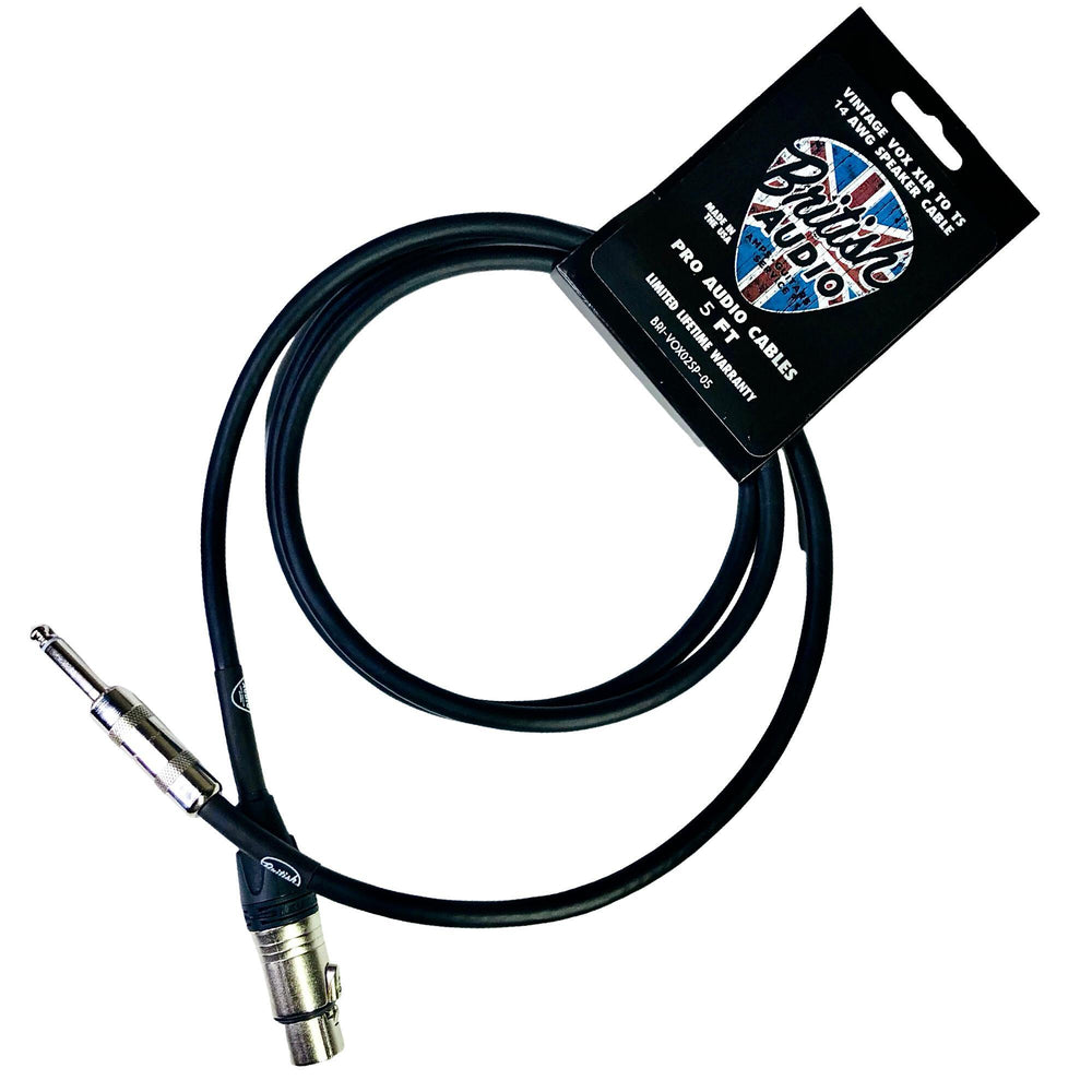 British Audio Speaker Cables for Vintage Vox Amplifiers | XLR to XLR & XLR to 1/4"