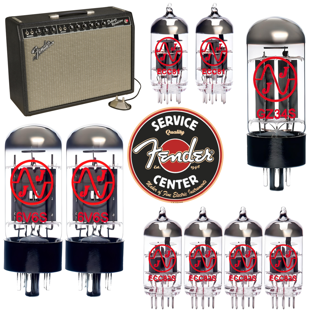 Fender '64 Custom Deluxe Reverb Tube Set | JJ ECC83, ECC81
