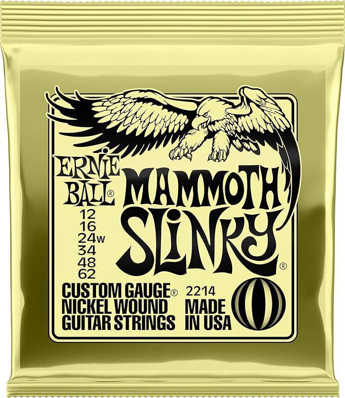 Ernie Ball Mammoth Slinky Nickel Wound Electric Guitar Strings - 12-62 Gauge P02214