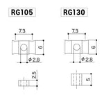 Gotoh String Guide RG105 & RG130, Vintage Style, Staggered Set, Chrome
