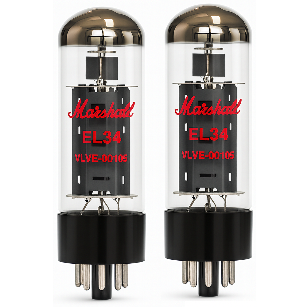 Marshall DSL40 Full Tube Set | OEM Retube Kit | 4× ECC83 & 2× EL34 | Red Logo | Genuine Factory Tubes