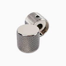 Allparts Metal Barrel Knobs Nickel (2 pcs) MK-0115-001