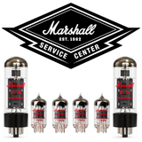 Marshall DSL40 Full Tube Set | OEM Retube Kit | 4× ECC83 & 2× EL34 | Red Logo | Genuine Factory Tubes