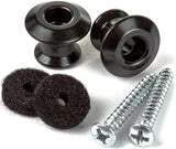 JIM DUNLOP Straplok Dual Design Strap Button Set-Black-2/Set 2PSLS033BK