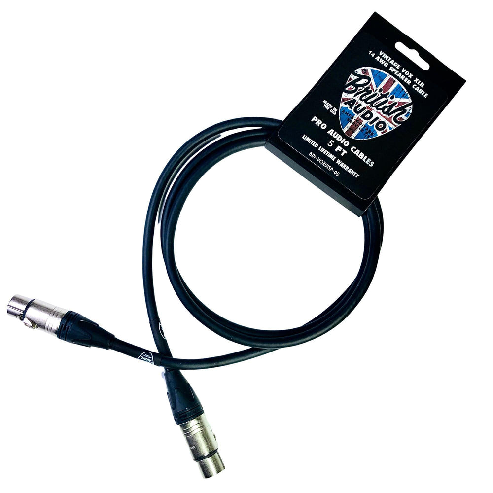 British Audio Speaker Cables for Vintage Vox Amplifiers | XLR to XLR & XLR to 1/4"