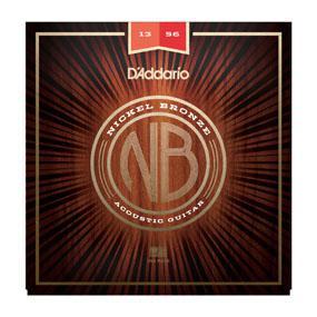 D'Addario NB1356 Nickel Bronze Acoustic Guitar Strings, Medium, 13-56 - British Audio