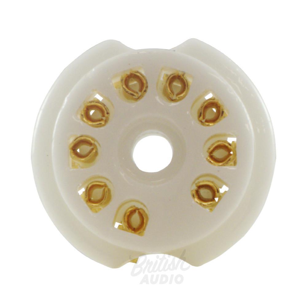 Trace Elliot Velocette Tube Socket Gold Porcelain 9 Pin PC Mount Upgrade - British Audio
