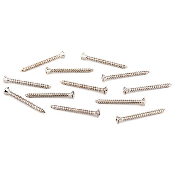 Fender Neck Plate Mounting Screws - American Standard/Deluxe Guitars,  (8 X 1-3/4"), Chrome (12)