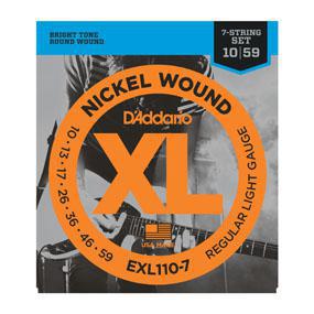 D'Addario EXL110-7 Nickel Wound, 7-String, Regular Light, 10-59 - British Audio