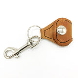 Rustic Guitar Pick Holder Key Chain Leather Antique Brown - British Audio