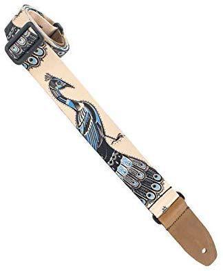 Henry Heller 2" Wide Soft Guitar Strap - Sublimation Printed "Peacock" - British Audio