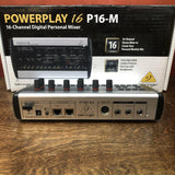 Behringer Powerplay 16 P16-M 16 Channel Digital Personal Mixer ~ Pre-Owned