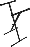 On-Stage KS7190 Classic Single-X Keyboard Stand | Black Adjustable Keyboard Stand