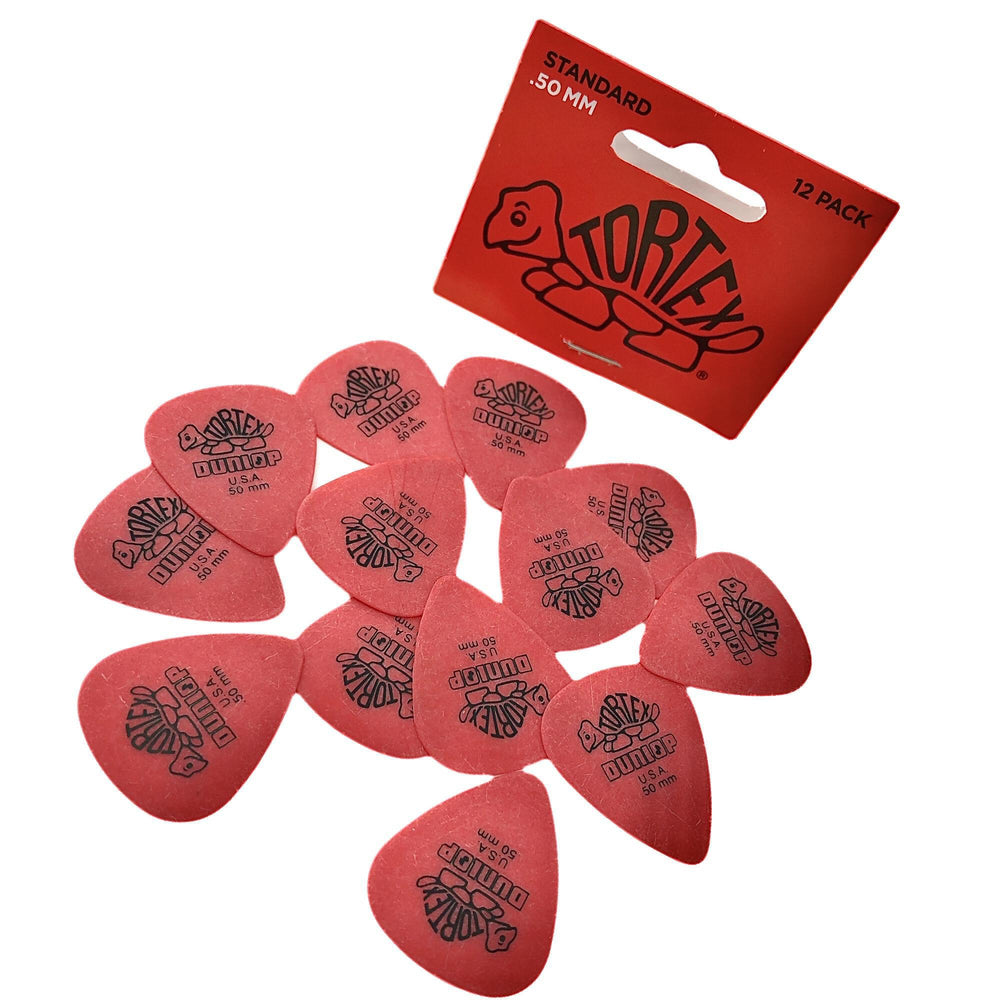 Dunlop Tortex Standard .50mm Red Guitar Pick - 12 Pack