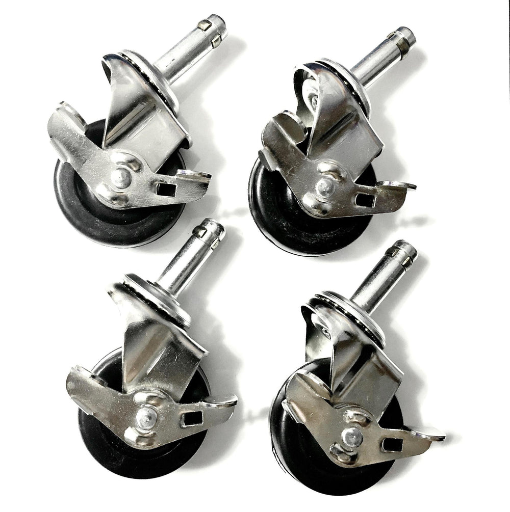 4 x Locking Caster Sockets & Wheels For Fender® Guitar & Bass Amps - British Audio