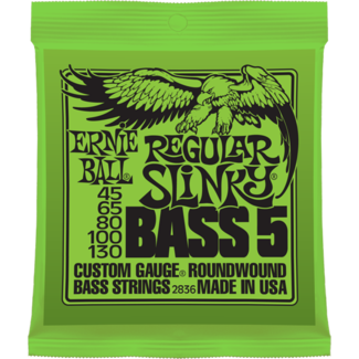 Ernie Ball 2836 Slinky 5-String Bass Strings, 45-130 - British Audio