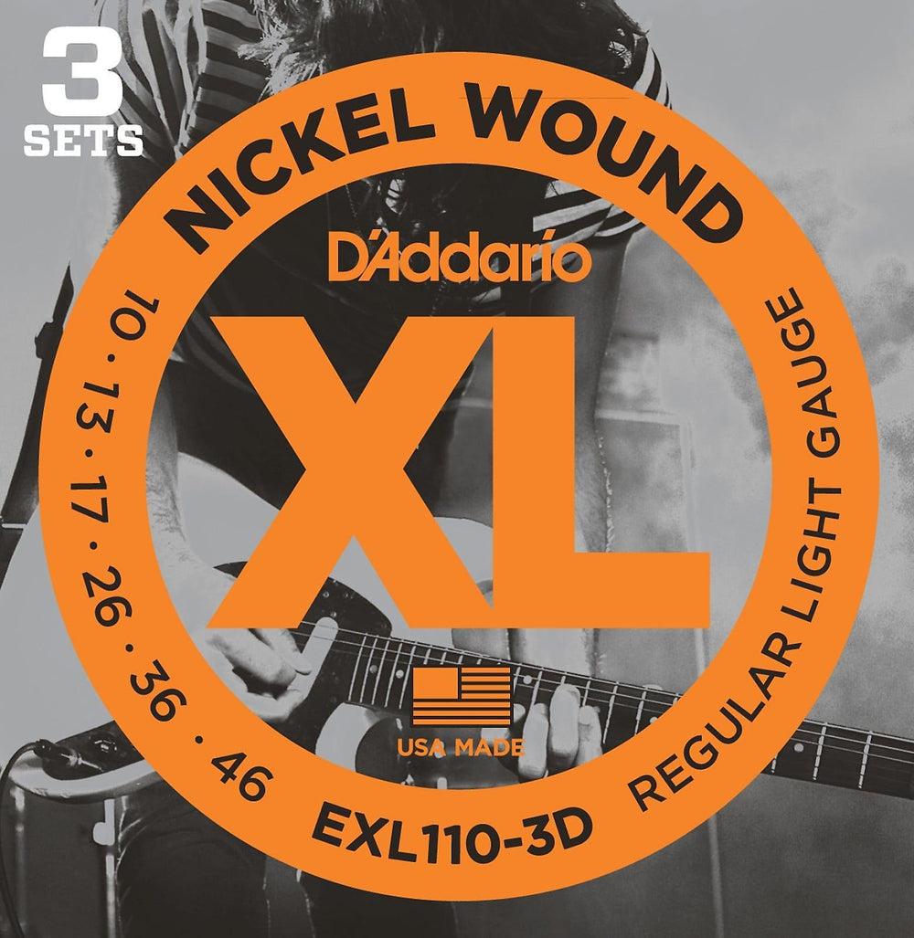 D'Addario EXL110-3D 3 Set Value Pack Regular Light 10-46