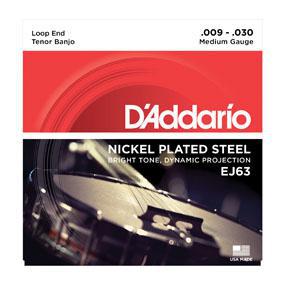 D'Addario EJ63 Tenor Banjo, Nickel, 9-30 - British Audio