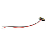 9 Volt Battery Clip Red & Black Wires - 6 Inch Stripped and Tinned