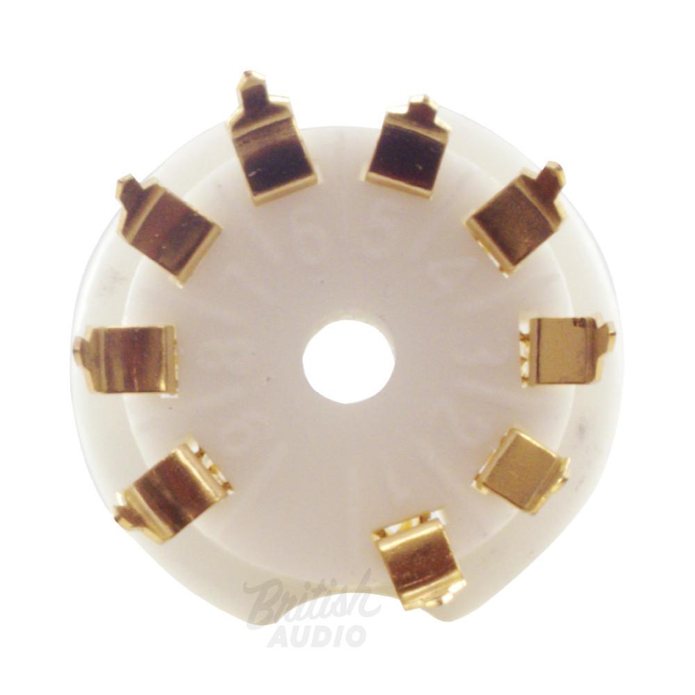 Trace Elliot Velocette Tube Socket Gold Porcelain 9 Pin PC Mount Upgrade - British Audio