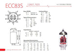JJ ECC83S - 12AX7, 7025 Preamp Tube