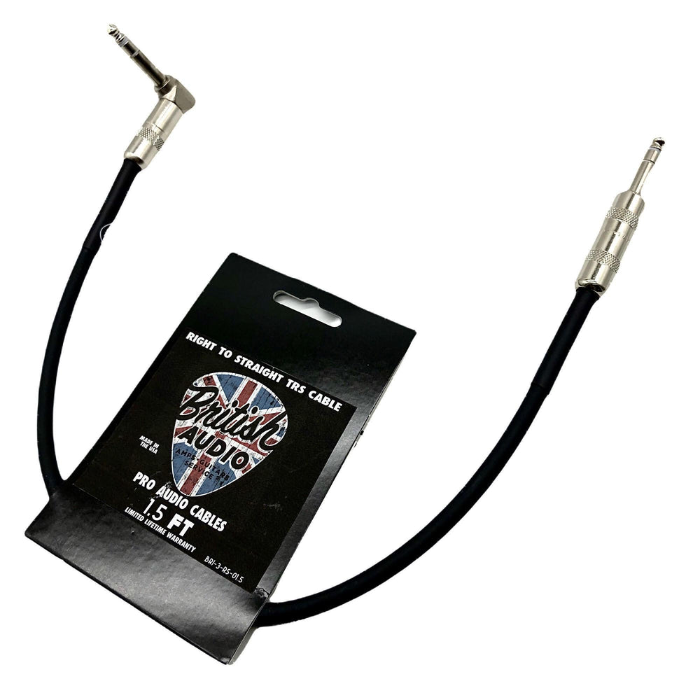 British Audio Pro Performance Straight to Right TRS Stereo Patch and Expression Cable
