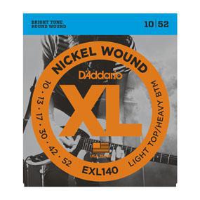 D'Addario EXL140 Nickel Wound, Light Top/Heavy Bottom, 10-52 - British Audio