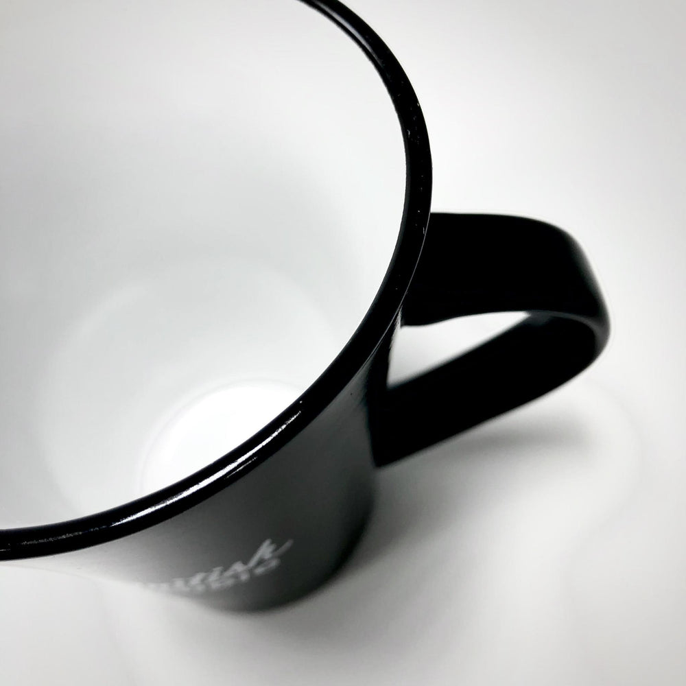 British Audio Black & White Coffee Mug Script Logo - British Audio