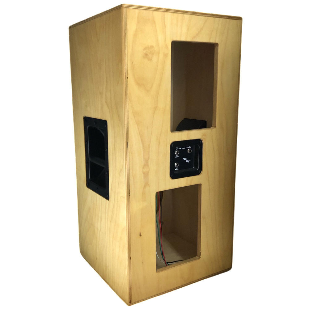Sam Hill Custom Magnetic Teak Oil Finish Front Load Speaker Cabinet Natural 2'x12"