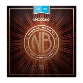 D'Addario NB1253 Nickel Bronze Acoustic Guitar Strings, Light, 12-53 - British Audio