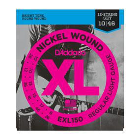 D'Addario EXL150 Nickel Wound, 12-String, Regular Light, 10-46 - British Audio