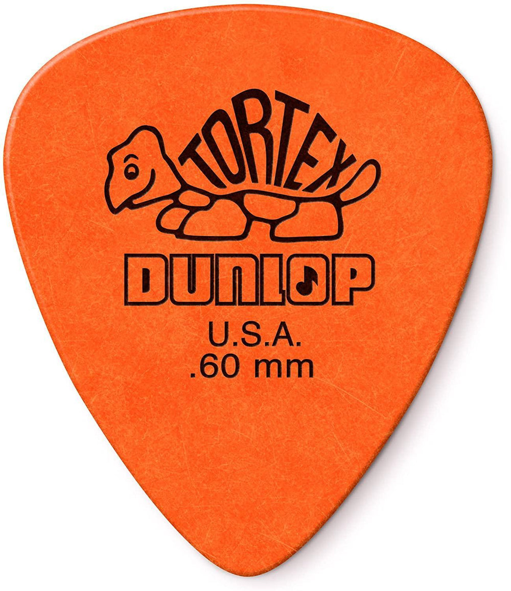 Dunlop Tortex Standard 418P.60mm Orange Guitar Picks - 12 Pack