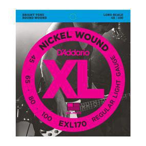 D'Addario EXL170 Nickel Wound Bass, Light, 45-100, Long Scale - British Audio