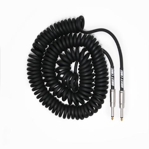 Bullet Cable 30' Coil Straight Black Cable - British Audio