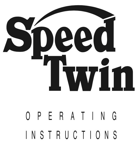 Trace Elliot Speed Twin User Manual - British Audio