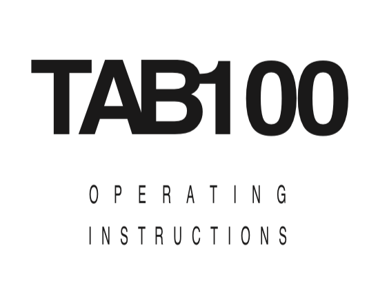 Trace Elliot TAB100 User Manual - British Audio