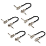 5-Pack of MXR 6" Right Angle Patch Cable for Pedals and Pedalboards
